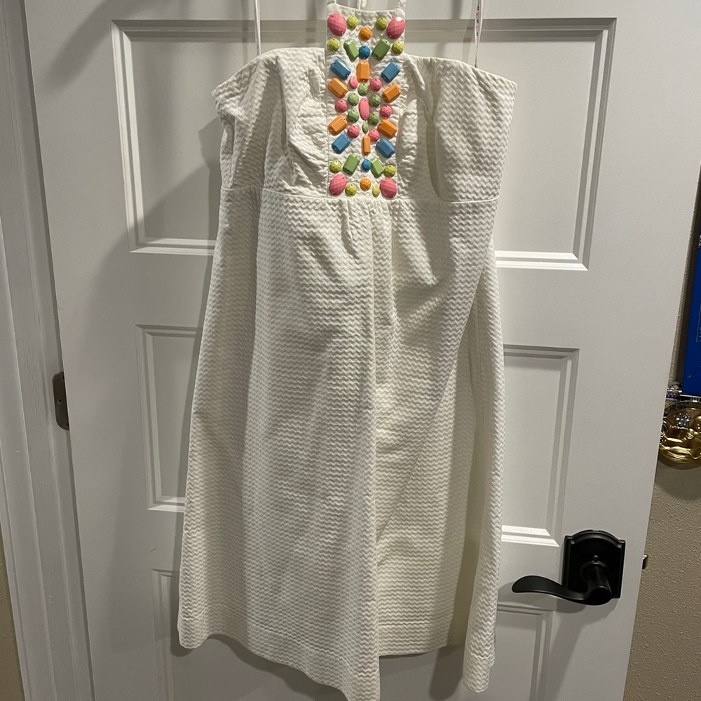 Lilly Pulitzer white beaded dress size 8